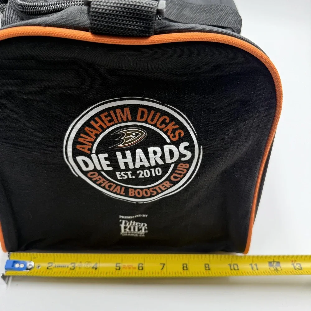 Vintage Anaheim Ducks Duffle Gym Bag Black NHL Hockey Die Hards Booster‎ Club